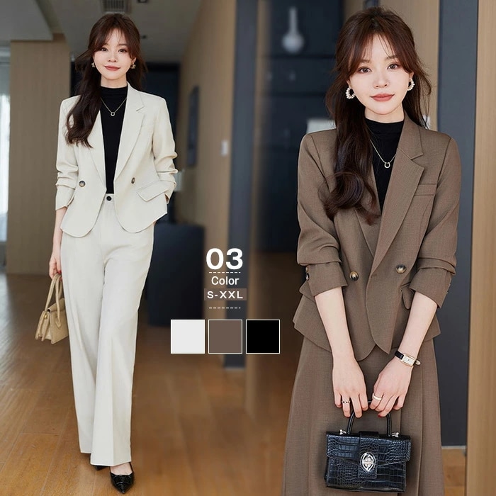スーツ レディース スーツセット レディーススーツ ビジネススーツ スカートスーツ パンツスーツ 上下セット フォーマル 上品 入学式 洗える ジャケット スカート パンツ 2way パンツドレス オ