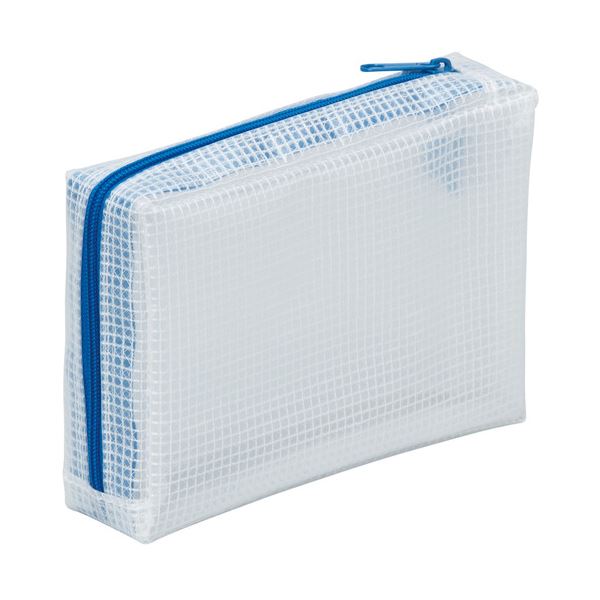 (まとめ) マグエックス メッシュケース マチあり A7 青 MMCL-A7 1枚 (×30セット)