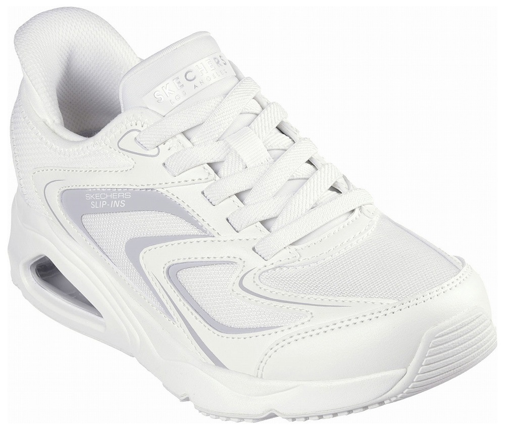 スケッチャーズ SKC-177408-WHT-24.5 レディース スニーカー TRES-AIR UNO-EZ-GL スリップインズ カジュアル シューズ（ホワイト・サイズ：24.5cm） SKC1