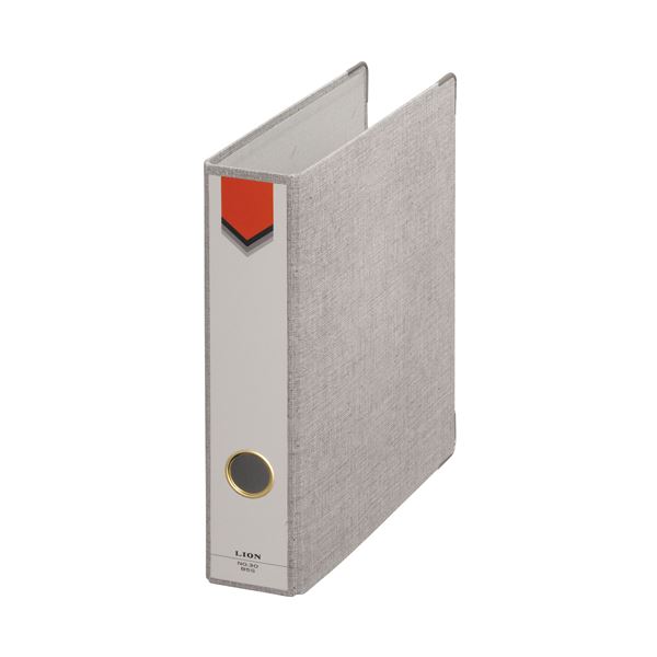 （まとめ）ライオン事務器 スモールファイルB5タテ 2穴 270枚収容 背幅60mm グレー No.30-B5S 1冊 (×5セット)