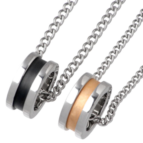 ヴィー vie ステンレス リング型 ペア ネックレス アクセサリー 金属金属アレルギー対応