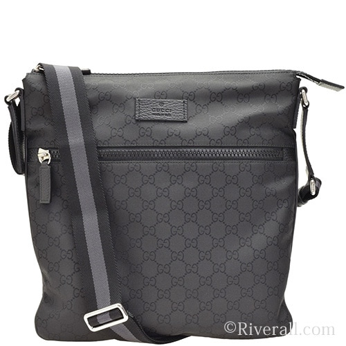 グッチ GUCCI 斜め掛けショルダーバッグ ブラック GGナイロンレザー 449185g1xhn8
