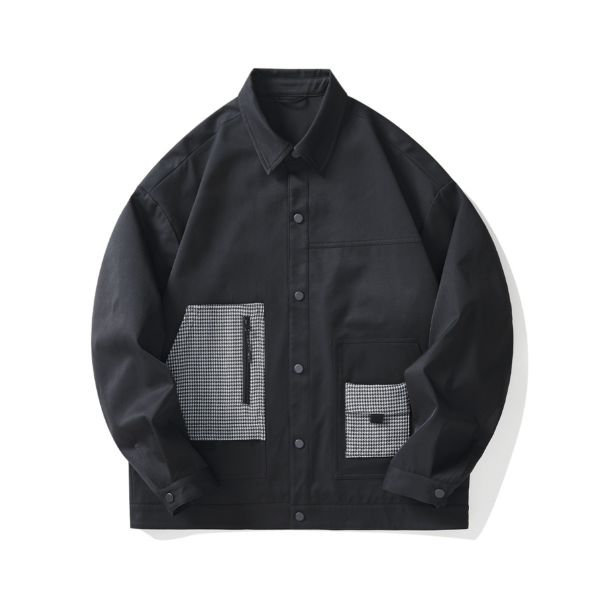 男性衝突色布ポケットコート男性男性開襟ジャケット 12,960円