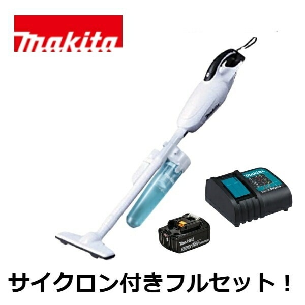 当店だけ！バッテリー充電器も1年保証! マキタ CL180FDZW 18V コードレス 掃除機 カプセル式 CL180FDZW + サイクロンアタッチメント A-67169 + バッテリー BL183