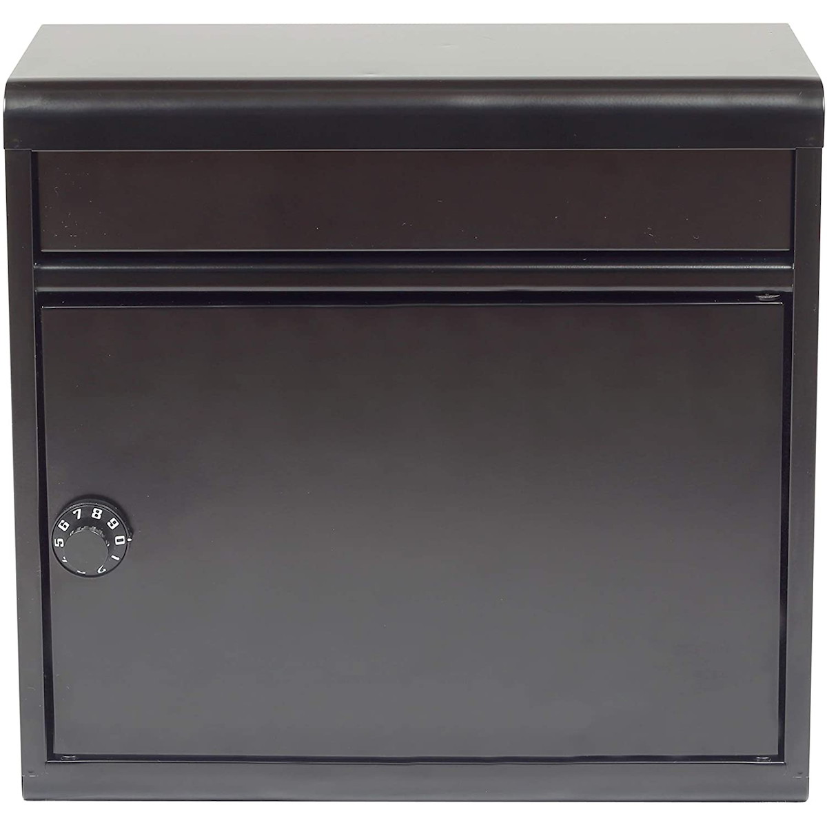 ポスト 郵便ポスト 置き配 郵便受け 新聞受け 郵便 メール便 新聞 片手で開閉ポストダイヤル錠付 横開き マットブラック FH-614DK(MBK) グリーンライフ