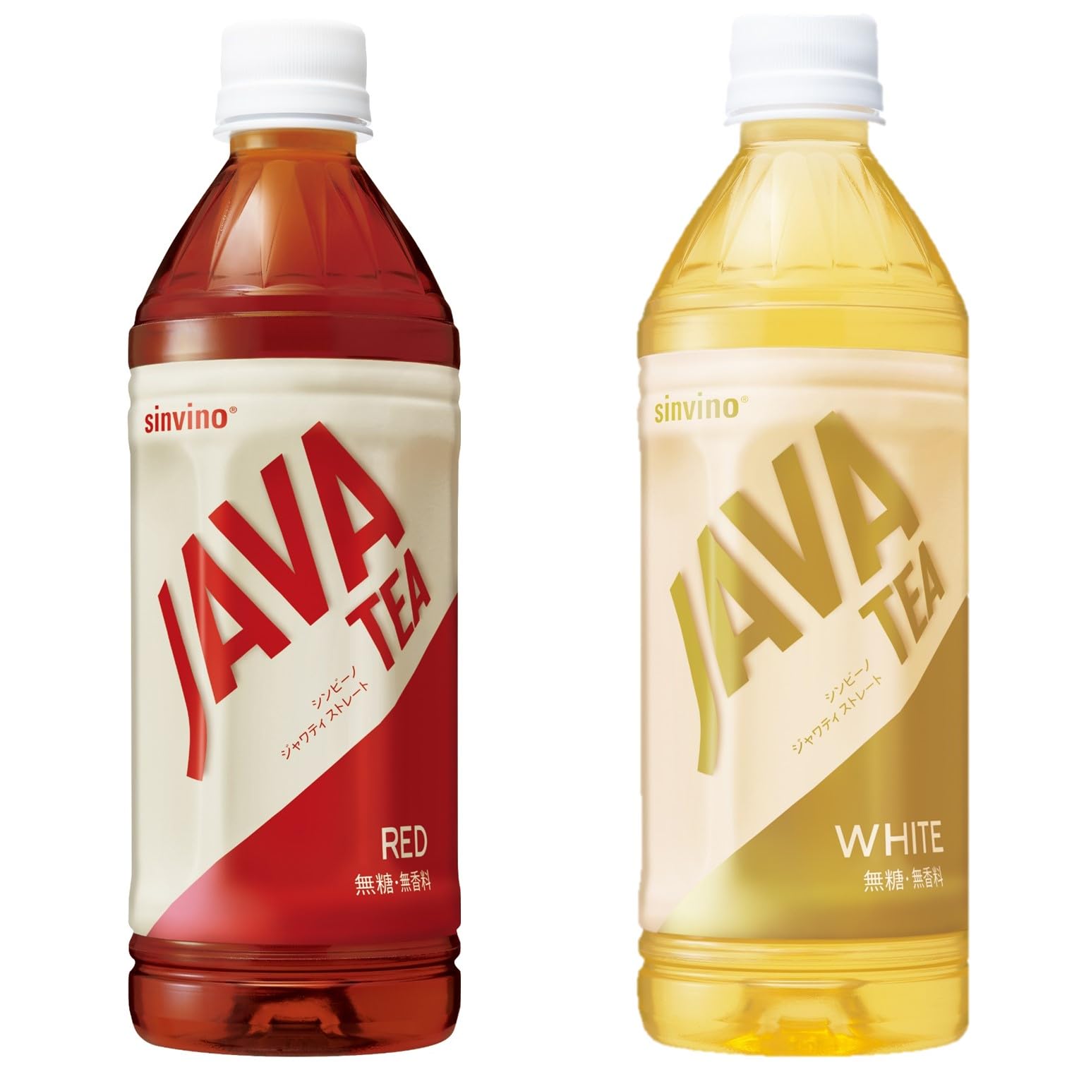 JAVA TEA(ジャワティ) 大塚食品シンビーノストレート レッド&ホワイト 各12本 【セット買い】 無糖 茶 500ml×計24本