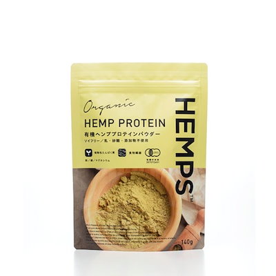 他サイト： HEMPS 有機ヘンププロテインパウダー 140g タンパク質・鉄・亜鉛・マグネシウム・食物繊維豊富 筋トレ 美容 菌活 にもおすすめの商品画像