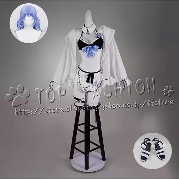 【品質良い 大好評中】バーチャルYouTuber VTuber 風 兎田ぺこら 水着 コスプレ衣装 ウィッグ 靴 cosplay コスチューム ハロウィン クリスマス