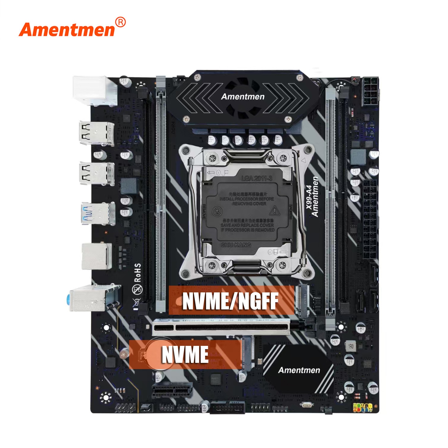 Amentmen マザーボード X99 A4 ブラック オリジナルチップ Ddr4 マザーボード Lga2011-3 デュアルチャネル