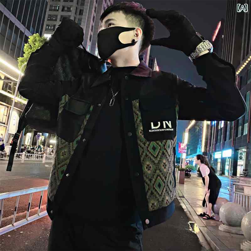 アウター メンズ カジュアル おしゃれ ジャケット 春秋 ガウン トレンディ ジャケット