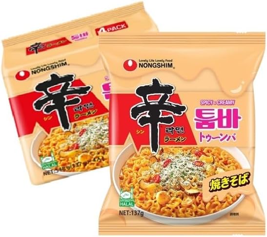 農心 辛ラーメン焼きそば Spicy Creamy トゥーンバ 137g×32袋セット 韓国食品 トゥーンバパスタ 韓国ラーメン スパイシートゥーンバパスタ (8801043018470)