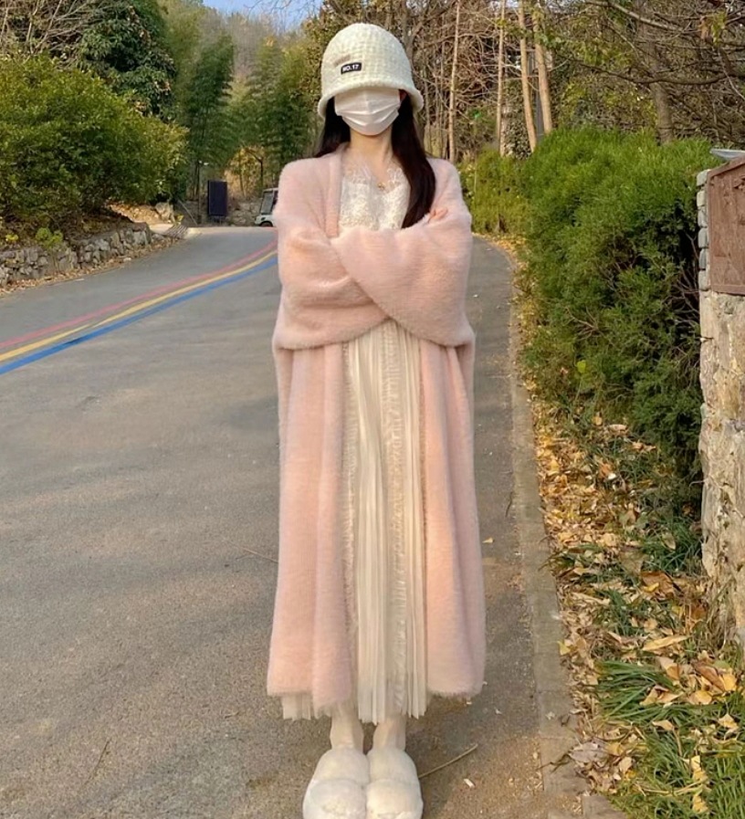 デート モテアイテム カーディガン ロング丈 長袖 もこもこ モコモコ ニット 可愛い きれいめ 上品 おしゃれ かっこいい 可愛い ラブリー キュート ガーリー クール モード系 セクシー