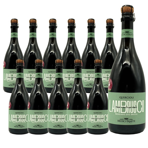 【送料無料/12本セット】メディチ エルメーテ クエルチオーリ レッジアーノ ランブルスコ セッコ 750ml12本 ケース[12本入り]NV 正規 750ml