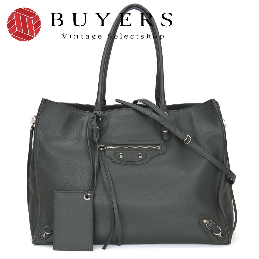 中古 トートバッグ ペーパー 432596 カーフ グレー シルバー金具 2WAY ショルダー 普段使い レディース 女性 45,045円