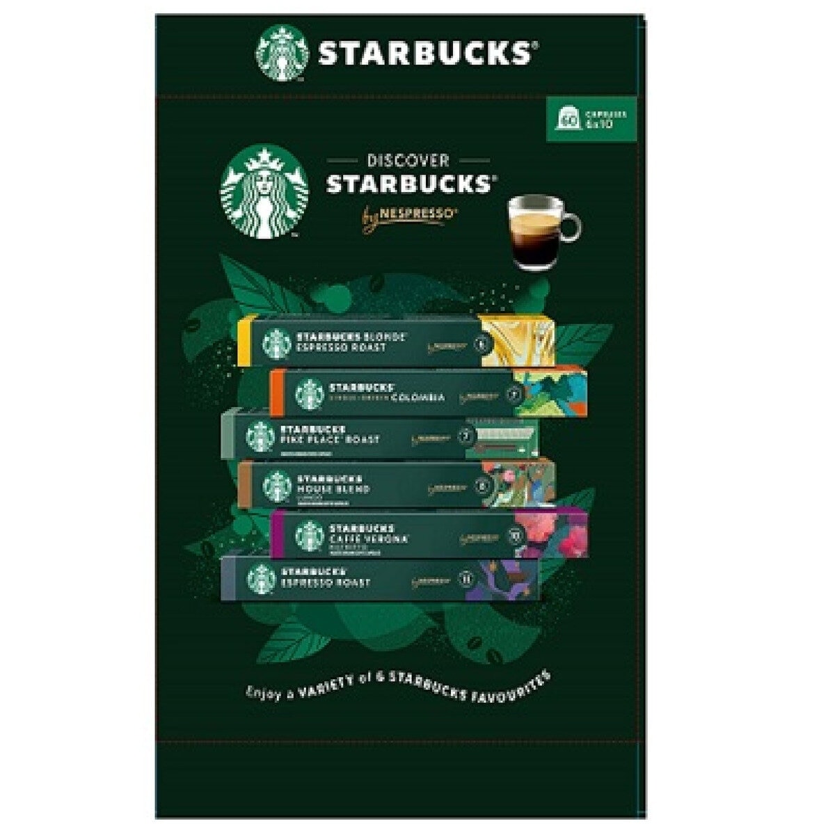 スターバックス ネスプレッソ互換カプセル バラエティー60カプセル 5,487円