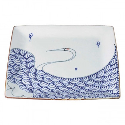 西海陶器 波佐見焼 kotohogi 正角皿(大) 鶴 19785