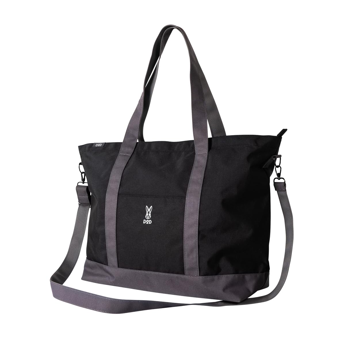 Qoo10最安値挑戦 DOD(ディーオーディー)ストート トート ショルダーストラップ付き 2WAY 多収納 撥水 ユニセックス アウトドア フェス 軽量 手ぶら 旅行 BA055-BK BG1-94