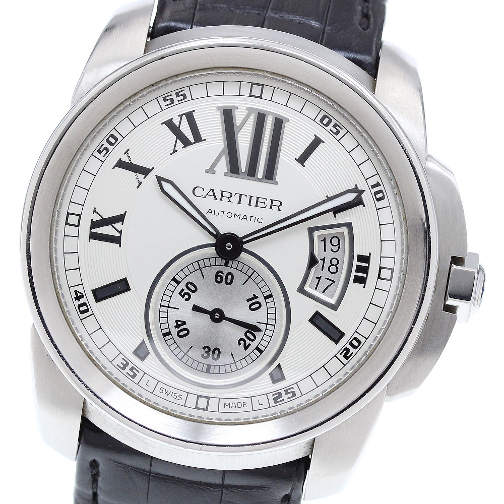 カルティエ CARTIER W7100037 カリブルドゥカルティエ デイト 自動巻き メンズ 箱・保証書付き_905786【中古】