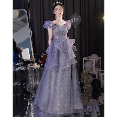 パーティードレス人気 新作 気質 高級感 気質 結婚式 二次会 ドレス 演奏会 発表会 卒業式 成