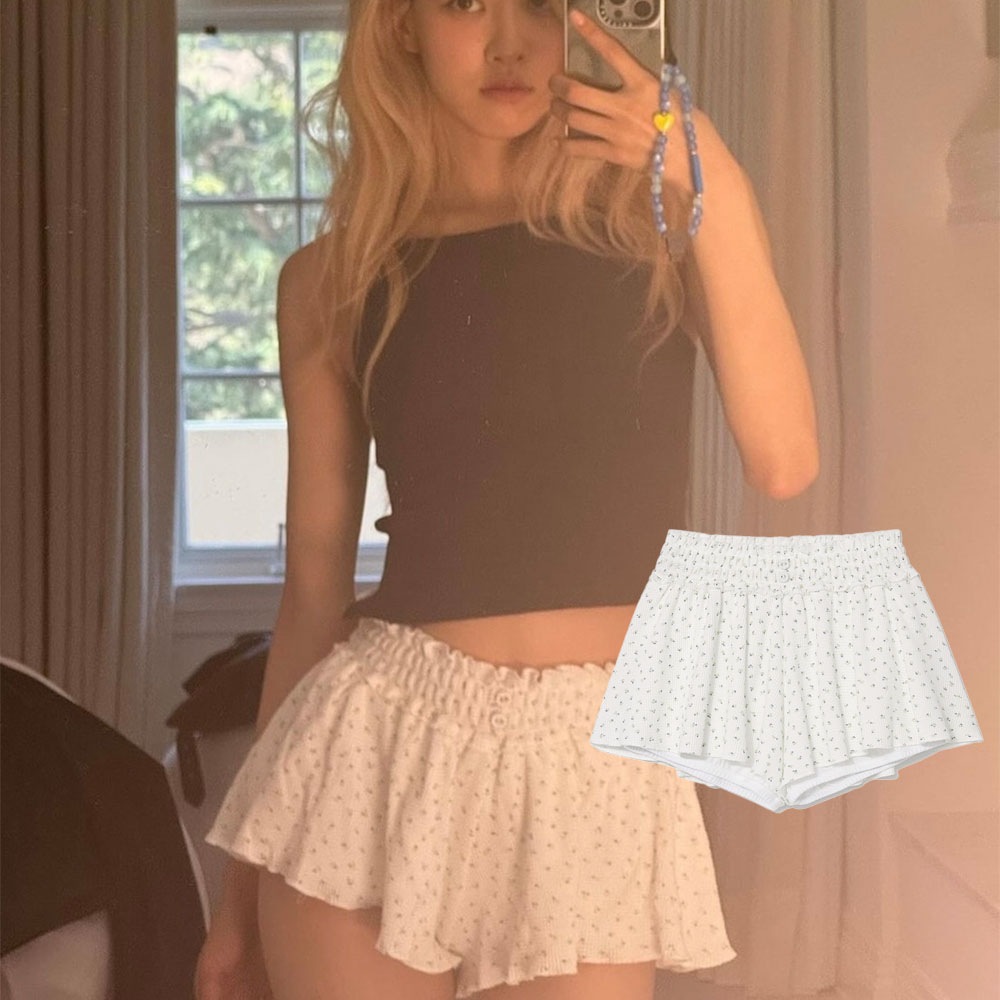 [BLACKPINKのROSE 着用!] PROVINCE EYELET SHORTS CREAM BLOOM