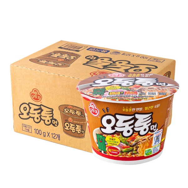 （お得な特別割引価格） 厚切り太麺 大カップ 100g(12個) 韓国麺類