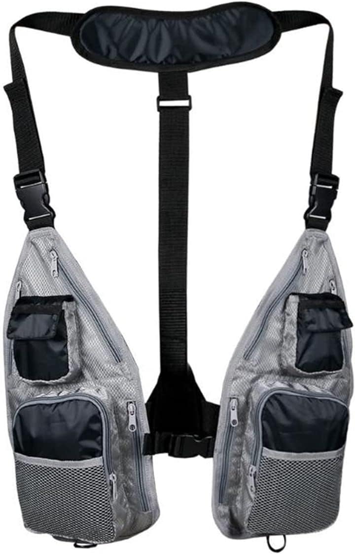 フィッシングベスト 釣り 渓流 軽量 渓流釣り 通気( ブラック, Free Size)