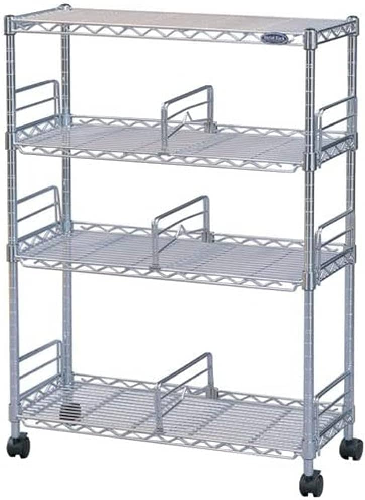 アイリスオーヤマ ラック メタルラック 本棚 4棚 ブックシェルフ キャスター付き 防サビ加工 ポール径19mm 幅66×奥行27.5×高さ91cm 耐荷重1 チールラック サビに強い MM-B623