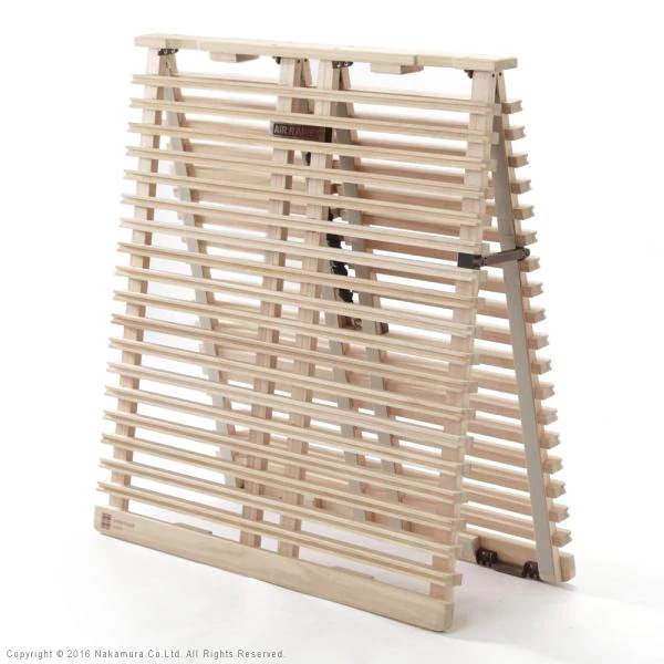 すのこベッド スノコ フレーム すのこ 折り畳み 折りたたみ 二つ折り シングル 通気性 軽い 軽量 天然木 桐 キリ 木製 省スペース コンパクト 収納 布団別売