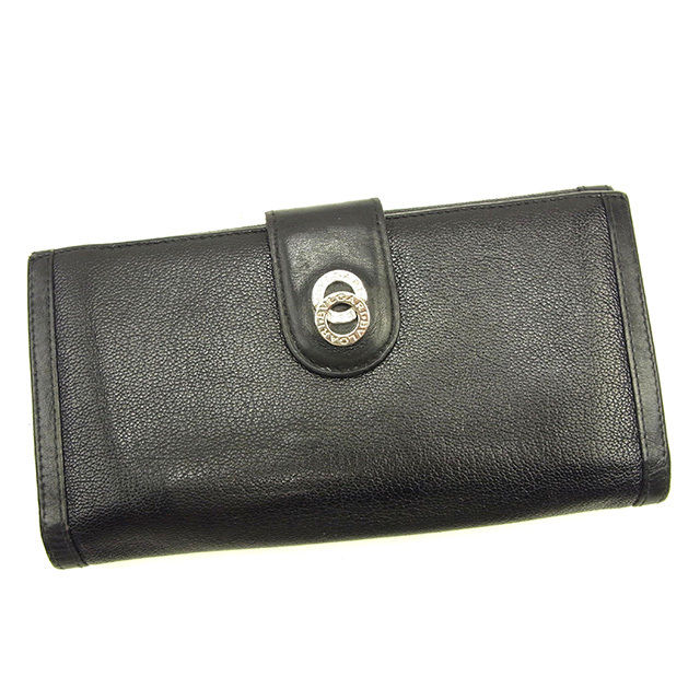 長財布 Wホック財布 ドッピオトンド ブラック シルバー 中古 24,034円