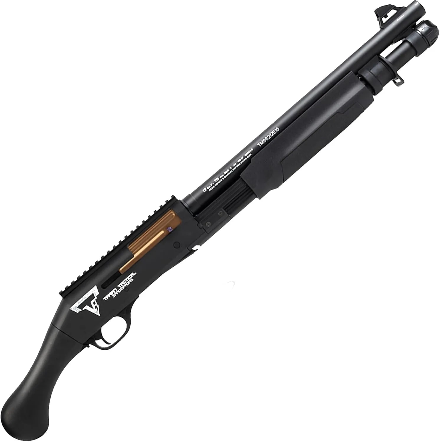 UDL M870 海绵弹枪是一款霰弹枪式玩具枪，利用弹簧动力产生空气并发射软泡沫子弹正品UDAOLI产品