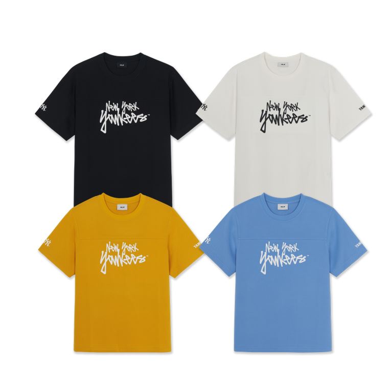 Sportive Mash Letter Graphics T-shirt 3ATSV0563-50IVS,3ATSV0563-50YED,3ATSV0563-50CBL,3ATSV0563-50BK