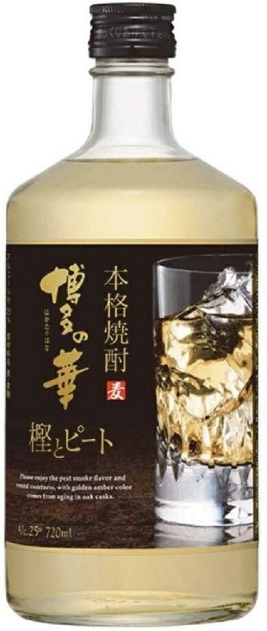 【送料無料】福徳長酒類 博多の華 樫とピート 25度 720ml6本【北海道東北四国九州沖縄県は必ず送料がかかります】