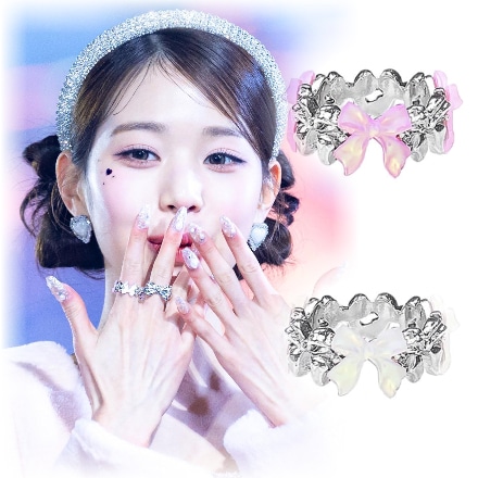 Ive ウォンヨン 着用 プリンセス リボン パール リング 指輪指輪