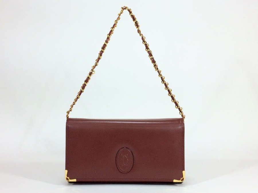 ショルダーバッグ マスト チェーンショルダー ボルドー 中古品