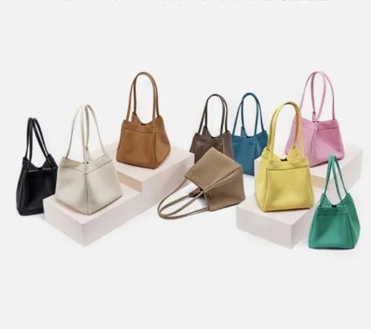 女性の本革の最上層の牛革バケット バッグ脇の下のバケット バッグ