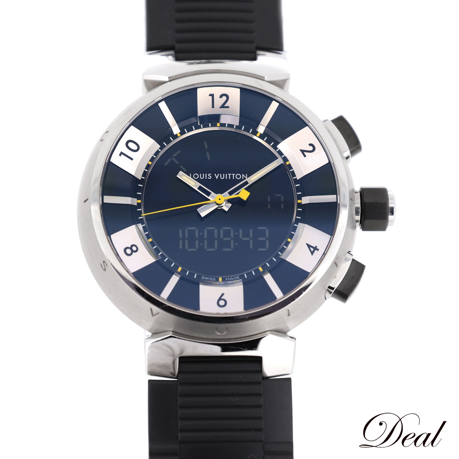 ルイ・ヴィトン タンブール インブラック クォーツ Q118F メンズ 腕時計LV