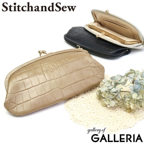 ステッチアンドソー 財布 StitchandSew 長財布 がま口 レディース 小銭入れ 革 本革 スティッチアンドソー CLW102 21,978円