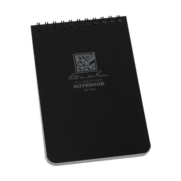 （まとめ） ライトインザレイン トップスパイラルノートブック ユニバーサル ブラック 746 1冊 5セット