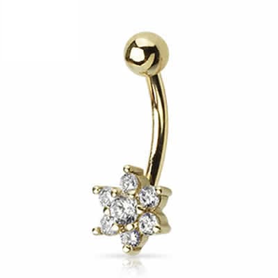 14金ルルーディーへそピアス 14G 14ゲージ 臍ピアス ボディピアス 大人 本物の金 プレゼント