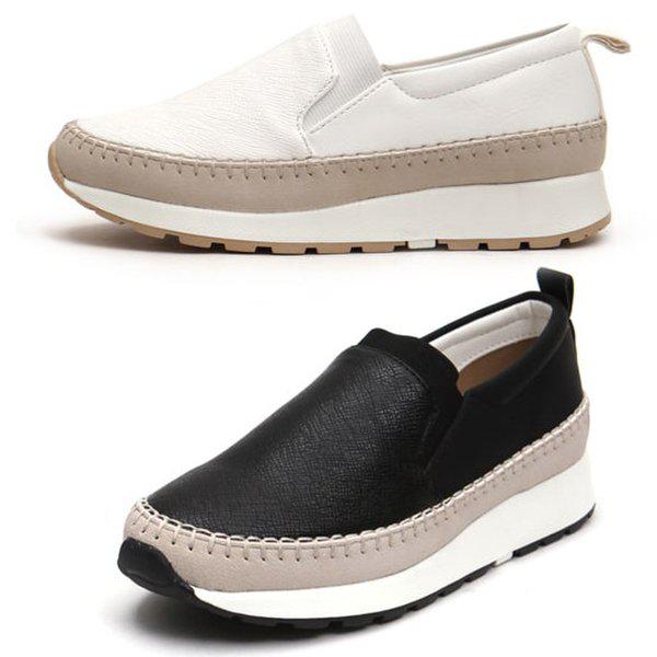 [シューズ] 3cm/2 color 女性スリッポンスニーカー sjsae-woody