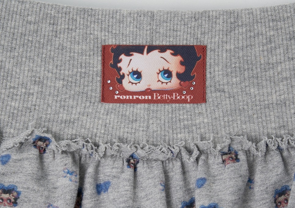 BETTY BOOP PATTERN PANTSKIRT GREY