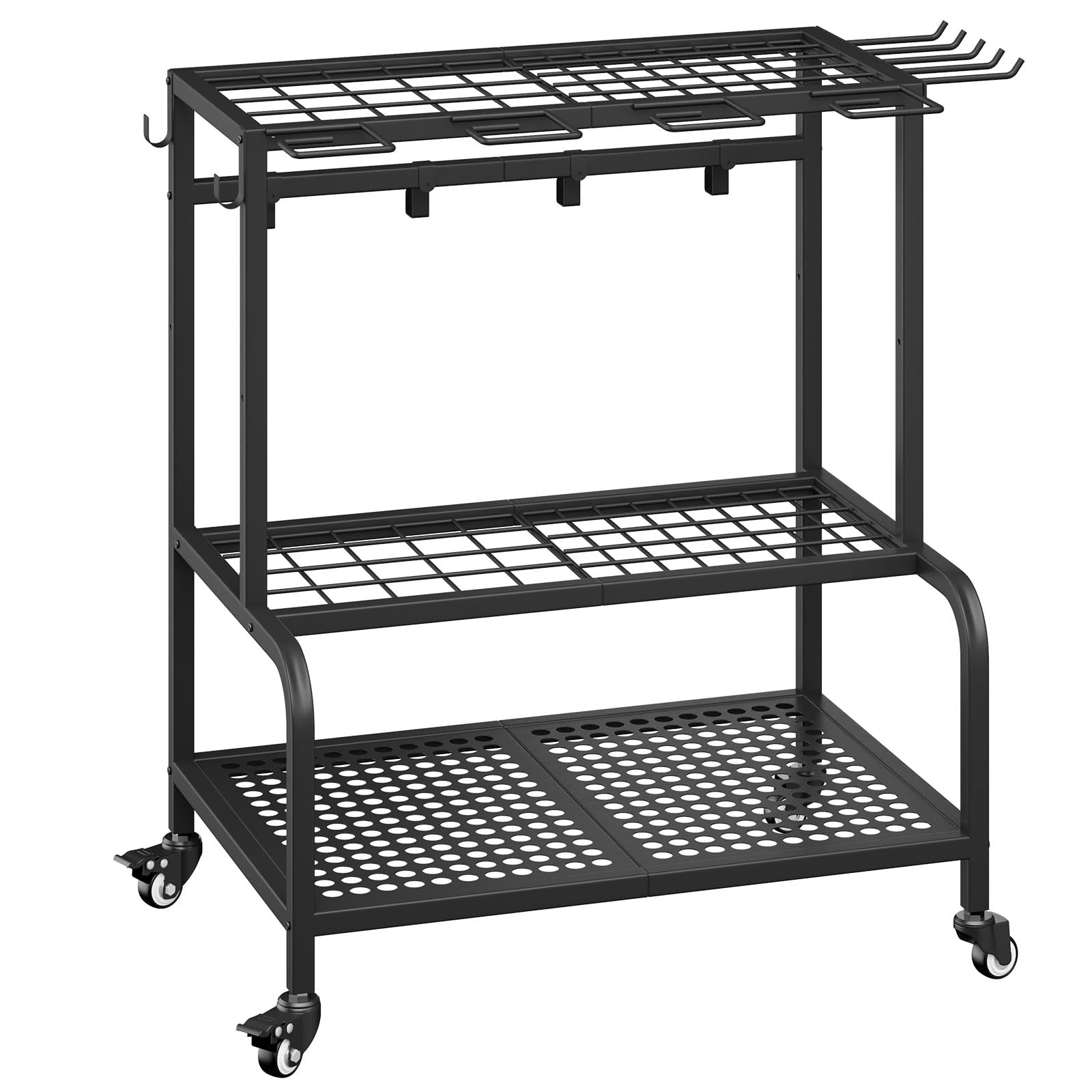 工具 掃除道具 農具 収納 ラック 幅75 奥行40 高さ73cm ガレージ スコップ 収納 植物棚 キャスター付き 台所 棚 キッチンラック YD-TL001B