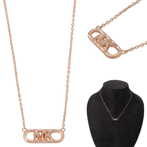 MKC164200791 エンパイア ネックレス ペンダント ローズゴールド EMPIRE LOGO CHAIN LINK