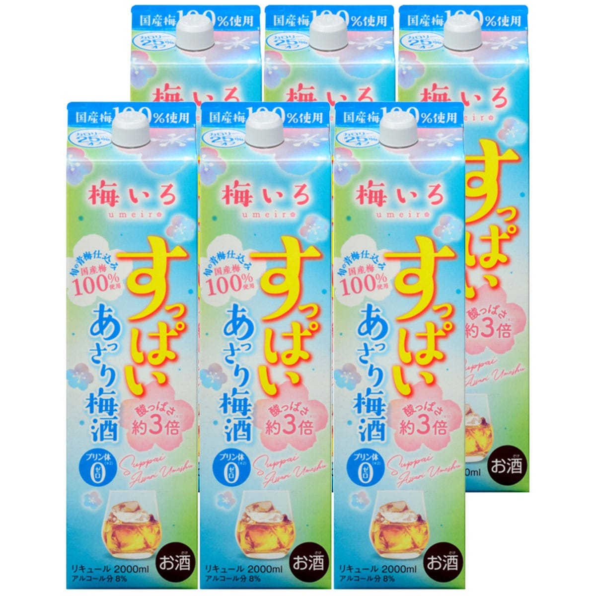 合同酒精 すっぱい あっさり梅酒 2000ml 2L6本【北海道東北四国九州沖縄県は必ず送料がかかります】