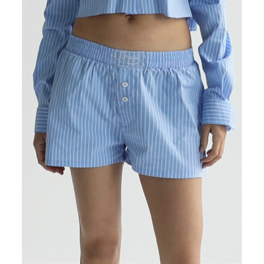 BADBLOOD ソリッドボクサー-ブルー/ストライプ