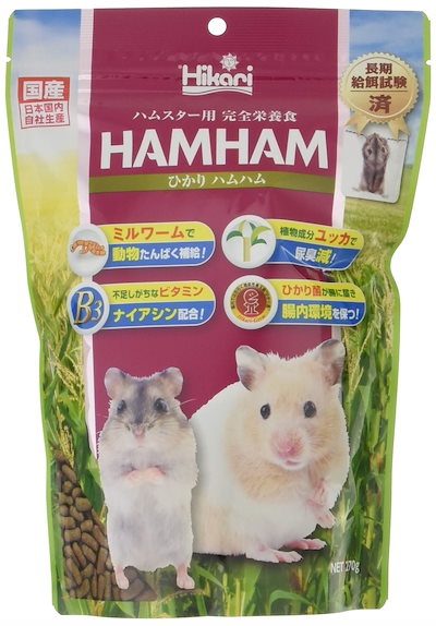 他サイト： ひかり　ハムハム　２７０ｇ　ペレット　ハムスター用　完全栄養食　尿臭配慮　餌　ＣＲＣ50―50―15―25―10の商品画像