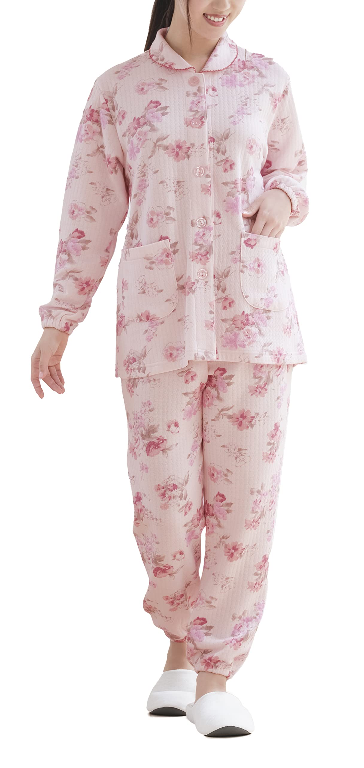 小柄な私のふんわりキルト暖かパジャマ ピンク系 LP