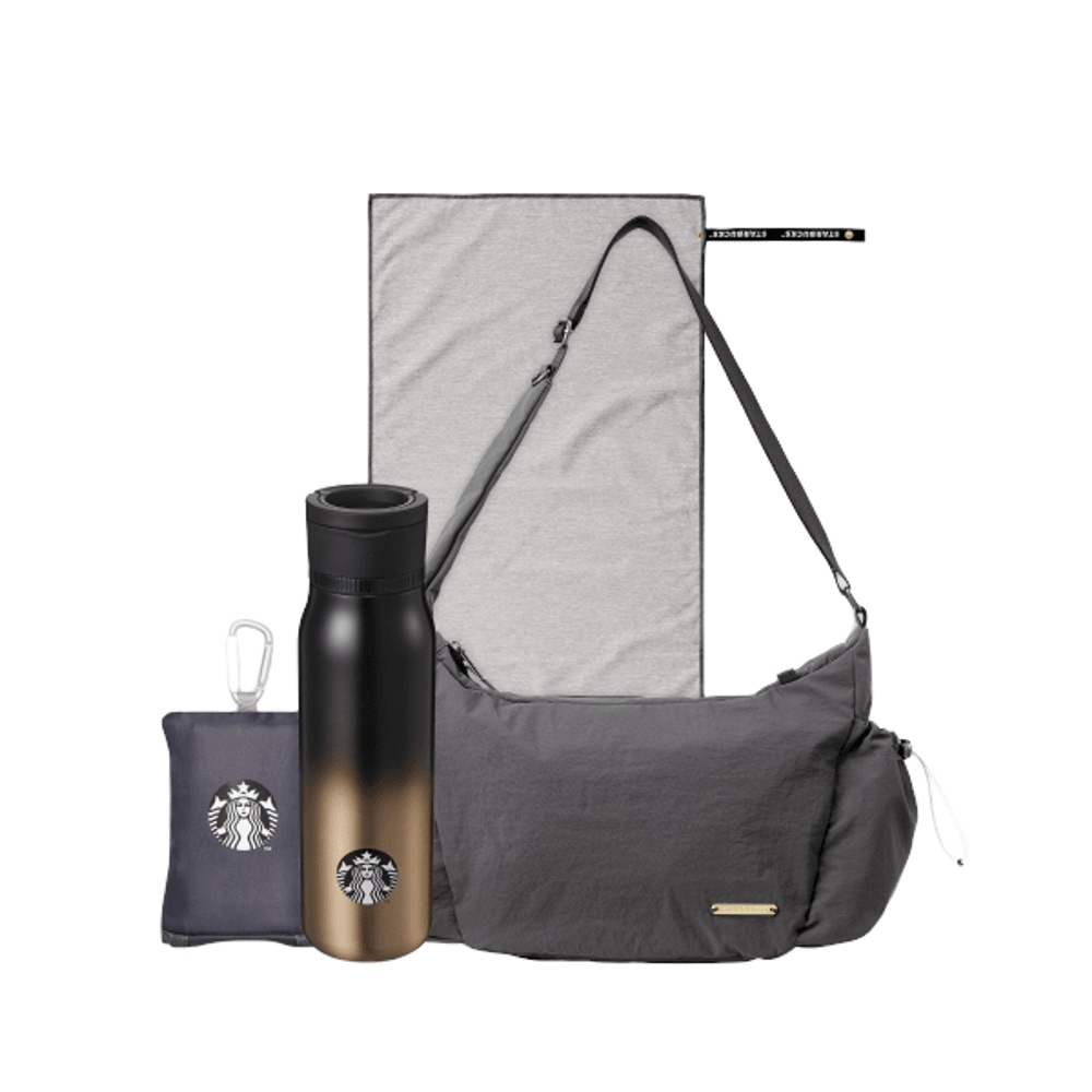 スポーティ タンブラー&クロスバッグ&タオルセット+エコタンブラー ドリンククーポン(カカオトーク発送)
