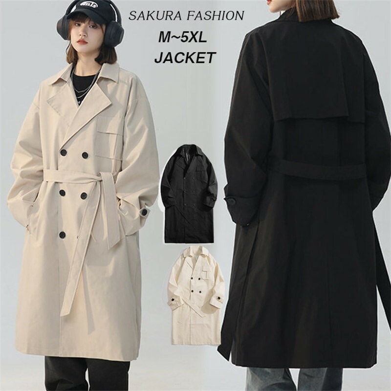 コート トレンチ レディース メンズ トレンチコート アウター ロング ロングコート マキシ 無地 きれいめ 羽織 薄手 シンプル 大きいサイズ ライトアウター フォーマル 通勤 OL