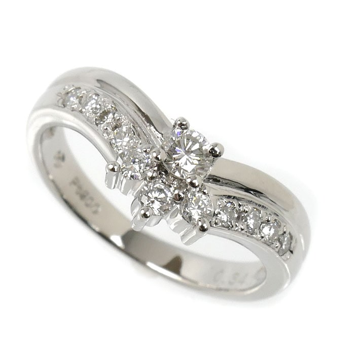 TASAKI タサキ Pt900プラチナ リング・指輪 ダイヤモンド0.34ct 11号 5.0g レディース 中古